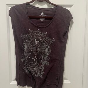 Rock & Republic Dark Gray Graphic Tee